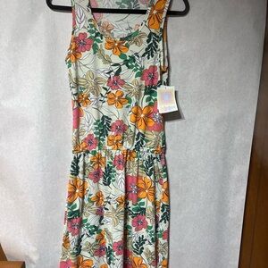 LuLaRoe Colorful Floral Midi‎ Dress